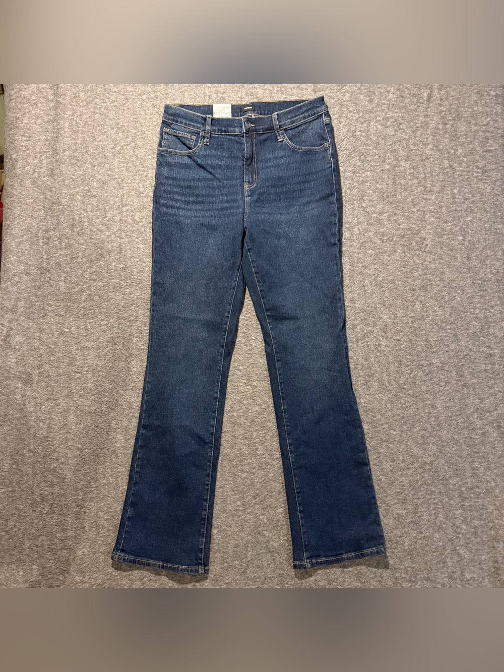 Express Bootcut Jeans Womens 14 (fit 31x31) blue stretch High Rise medium wash